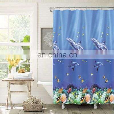 Ocean shower curtains bathroom waterproof bath peva shower curtains