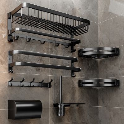Black Complete Bath Hardware Bathroom Accessories sets