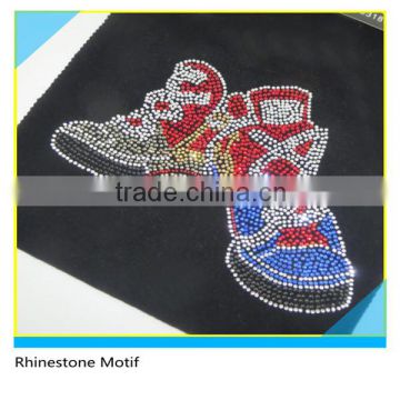 Iron on Transfer Customize Size Glass Crystal Sport Shoes Design For Dress