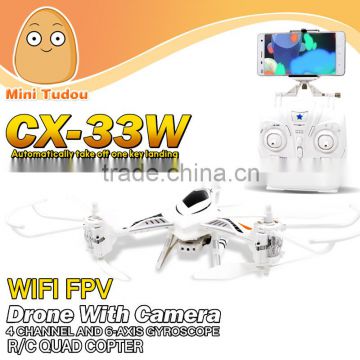 Minitudou quadcopter Cheerson CX-33W 2.4G 4CH 6-axis WIFI Real-time Transmission drone with camera                        
                                                                                Supplier's Choice