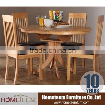 Oval 4 person wood dining table and chair