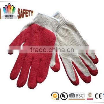 FTSAFETY 10G Nature White Glove with Red latex coated for safety working gloves