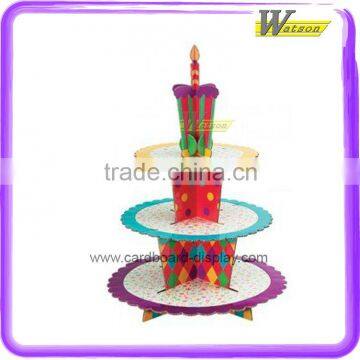 Corrugated Paper 3 tier Cupcake Display Stand for Party Celebration