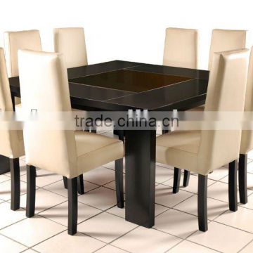 Modern glass top dining table B-782