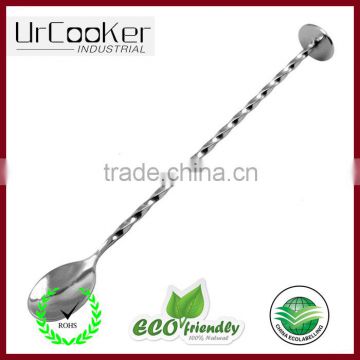 Bar Bartender Cocktail Shaker Cocktail Mixing Spoon, 12 Inches Spiral Pattern Stainless Steel