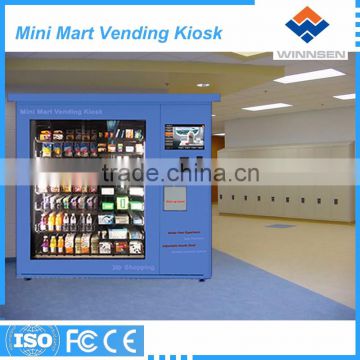 Good capacity multi goods selling vending kiosk automaically