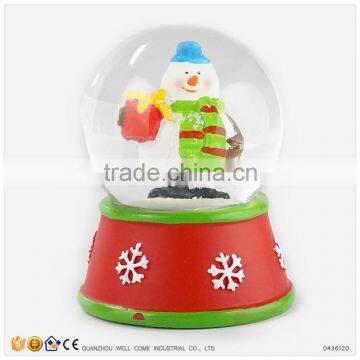 Resin Snowman Christmas Glass Snow Ball