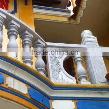White fashion marble hand-rails interior stair railing from Vietnam