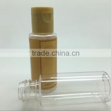 High quality PETG bottle for hotel shampoo cosmetic bottles/30ml empty plastic bottles with flip cap