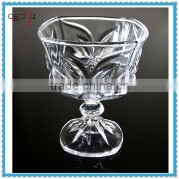 Glass Dessert Bowl with Stand Glass Ice Cream Bowl