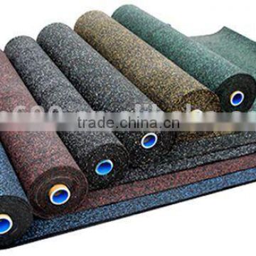 Durable and heavy duty colored rubber rolls for gym, sound and force reduction, spike resistance, traction