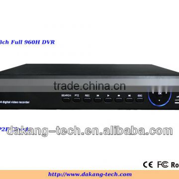H.264 8ch P2P DVR 960H,3G/WIFI,easy CMS&mobile&IE,2pcs SATA HDD