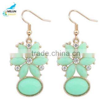 Fashion statement pendant earrings jewelry wholesale woman sweet flowers