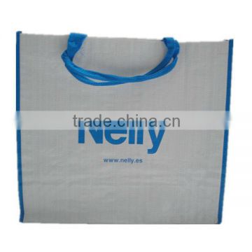 "Nelly" Reusable And Printable PP Shopping Bags /with plastic tube inside of handle
