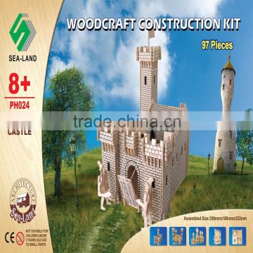 Mini Wooden Knight Castle Puzzle Toy
