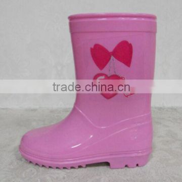 Fashion girls cheap kids PVC boots