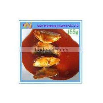 from sea 155g canned mackerel fish in tomato sauce(ZNMT0030)