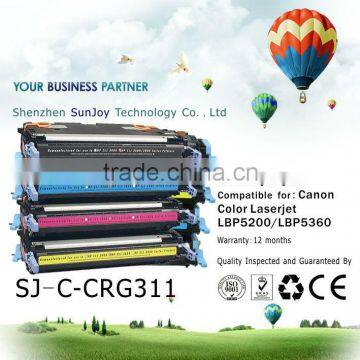 CRG311 high quality products color toner cartridge for LASERSHOT LBP5360 and imageCLASS MF9170C LBP5300