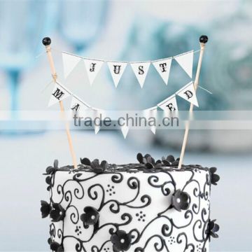 Just Married Wedding Cake Bunting Topper Decorations