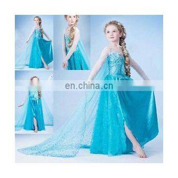 Hot sale Movie Halloween Frozen Elsa Dress Princess girls dresses wholesale FC022