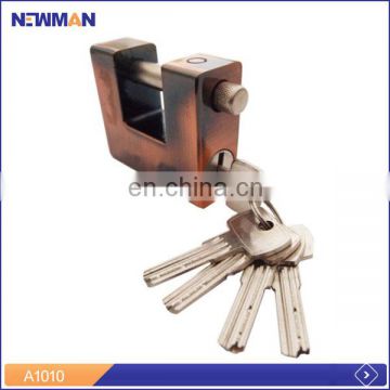 old colour heavy duty side key padlock