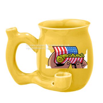 Manufacturers drinkware Mugs Wholesale custom tobacco mug ceramic smoking pipe mug