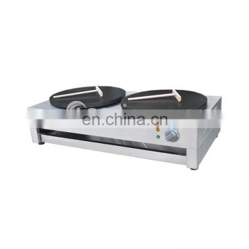 Catering equipment double head electric crepe making machine commercial crepe griddle suppliers