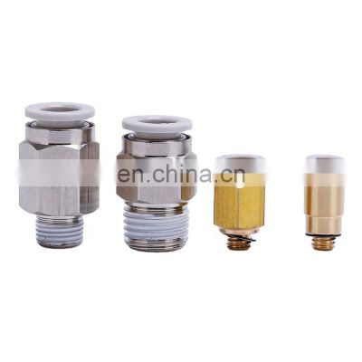 PC4-02 4MM 6MM 8MM 10MM 12MM Plastic Tube Hose Connector Straight Brass Pneumatic Fitting Air Hose Pipe Fitting