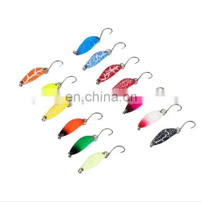 Hot Sale Mixed Colorful Paint Spoons Lure With Hook Isca Loffel Koder Pesca Fishing Lures