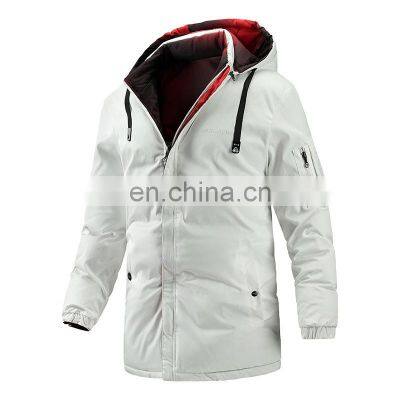 2021 Christmas European and American men's winter double-sided wear warm casual fashion mid-length cotton jacket