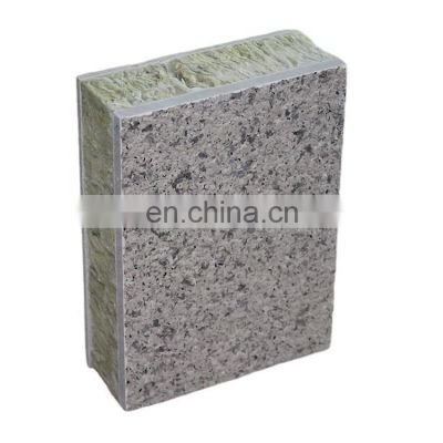 E.P High Quality Building Material Sound Absorption Fireproof Embossed China Factory Price Rock Wool Sandwich Panel