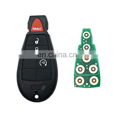 Replacement 4 Buttons Remote Car Key Fits for Dodge Ram Truck 1500 2500 3500 Keyless Entry Remote Control for M3N5WY783X