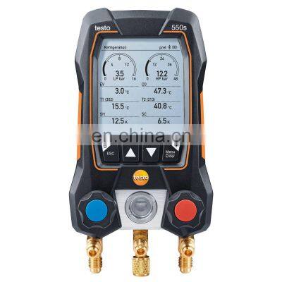 Smart digital manifold with Bluetooth and 2-way valve block testo550S testo 550S manifold gauge