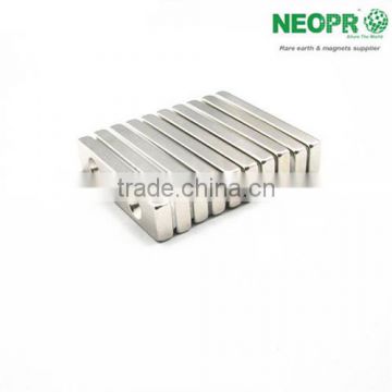 Block NdFeB Magnet with Double Countersunk Holes
