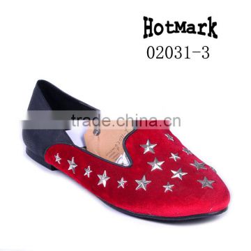 Two-tone casual shoes star print shoes fashion flat shoes comfatable shoes latest cushion shoes
