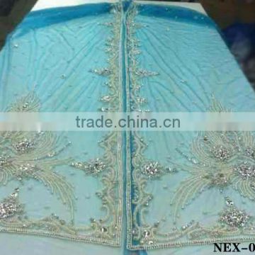 blue Stone work designer Partywear sarees lace fabric (NEX-026-4)                        
                                                Quality Choice