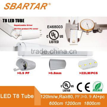 T8 Led Tube Lamp 5000k, 18W, 4ft UL DLC Certified for Commercial Lighting