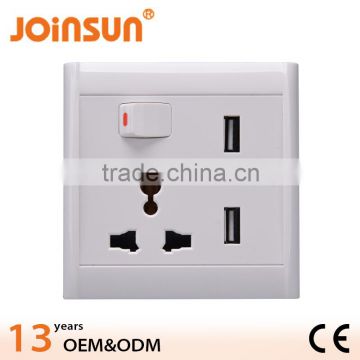 Promotion items 13A universal wall usb outlet