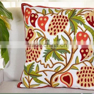 New design 100%cotton canvas towel embroidered decorative cushion covers, bed covers