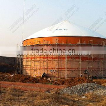 Dual Membrane Biogas Domes on Biogas digester