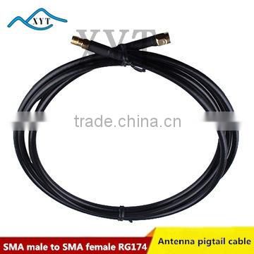 Factory Price SMA femlae to SMA male RG174 3M Length Wifi antenna pigtail cable