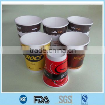 Popular customer logo vending double wall hot dringking paper cups