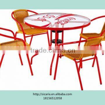 RED RATTAN GLASS SET THAT CAN BE CUSTOMIZED(COLOR AND LOGO)