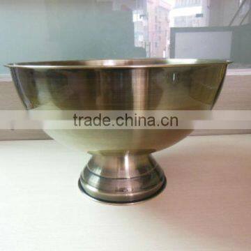 12L stainless steel champagne bowl with brushed and ancient brone color