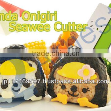 plastic kitchenware rice ball maker seaweed cutter silicon mat children lunch bento box gift Panda Onigiri Seaweed Cutter