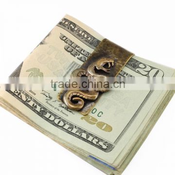 2015 Hot selling silver gold copper metal money clip