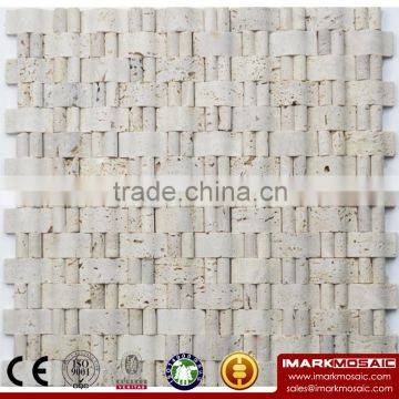 IMARK subway travertine marble mosaic tile backsplash in 10mm thickness Code IVM10-001