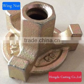 Ductile Iron Galvanized dia70mm Wing Nut With Stiffeners