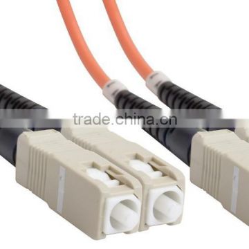 G657 sc multi mode duplex orange color fiber optic patch cable with low price