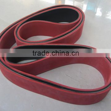Endless flat rubber belt